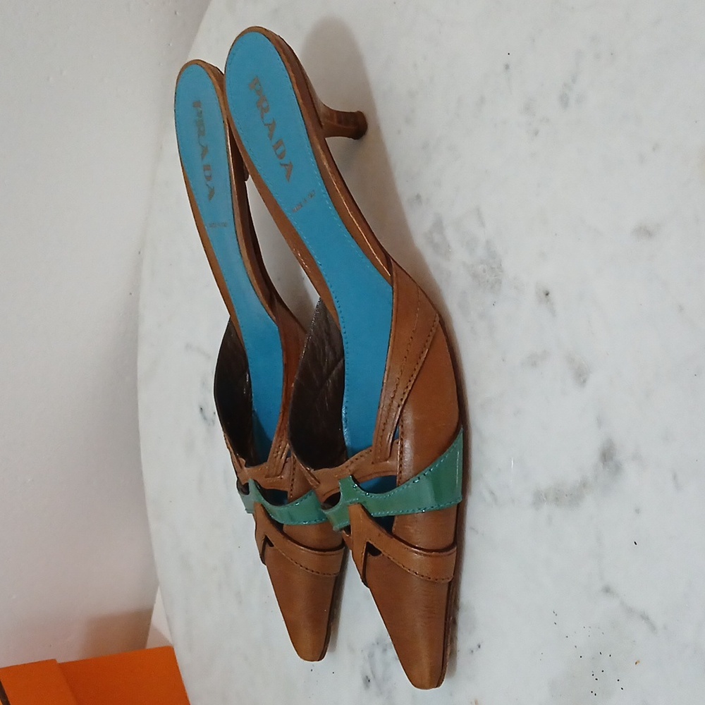 Prada Brown Leather Women's Shoes - Picture 5 of 9